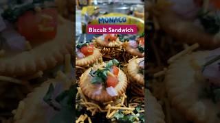 Monaco biscuit Sandwich Recipe  | Quick and Easy Snack #viralvideo #trending #shorts