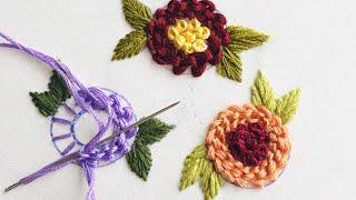 Very Unique Small Flower Hand Embroidery - Free Design And Multi Stitches Embroidery - Stitch Fun