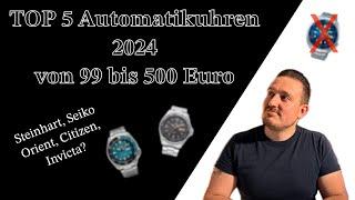 Top 5 Automatikuhren 2024 von 99 bis 500 Euro