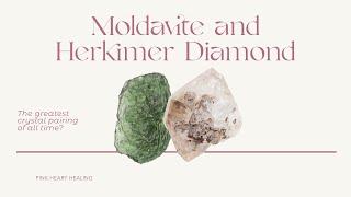 Could this be the best crystal pairing of all time? Moldavite and Herkimer Diamond