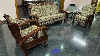 Rosewood sofa set 3+1+1  available at Sairay Rosewood Emporium Rajainanar Bangalore