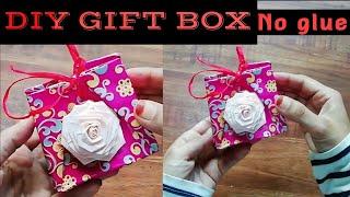 Diy gift box | No glue gift box | How to make Paper gift box