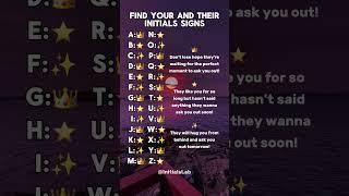 FIND YOUR AND THEIR INITIALS SIGNS #shorts #initials
