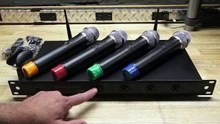 The WU 4 Channel Wireless Microphone System - American Audio WU-419V