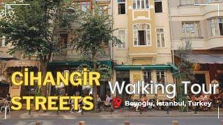 Cihangir Streets (Sokakları) I Beyoğlu, İstanbul, Turkey I Walking Tour I4K60fpsI #travel #turkey