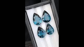 woow gorgeous Beautiful London Blue Topaz pear shaped #trending #viral #gemstone #love #