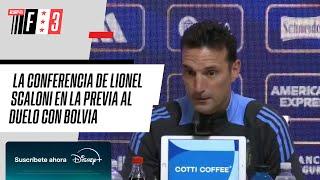 "LAS ELIMINATORIAS SUDAMERICANAS SON DIFICILÍSIMAS": Lionel Scaloni, en conferencia por #ESPNF3