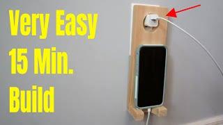 Diy Wooden Cell Phone Stand For Beginners ( New Plug Mount Hanging Holder )