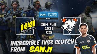 Incredible 1vs3 clutch from SANJI on Inferno, NAVI vs VirtusPro, IEM Fall 2021 CIS