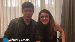 Amaia y Alfred, representantes en Eurovisión 2018, saludan a El Televisero