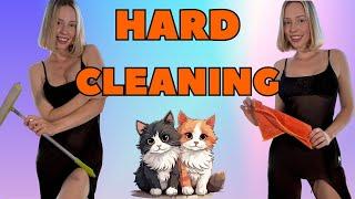 Cleaning Haul [4K USA Housewife]Sheer Dress Try On Haul | How to clean a Window?