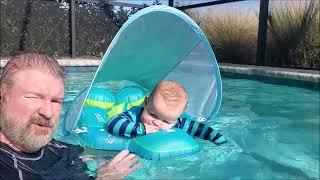 LAYCOL Baby Pool Float with UPF50+ Sun Protection Canopy Never Flip Over 3-36 Months