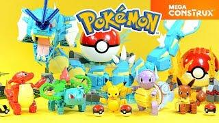 Pokémon Eevee Ivysaur Wartortle Pikachu Charmeleon & Gyarados Buildable Figure Mega Construx