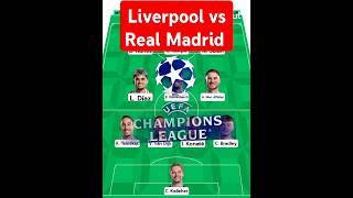 Liverpool vs Real Madrid starting lineup #realmadridfc #liverpoolfc #championsleague #lineups