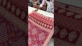Khaddi Georgette Bandhej Saree : 6000₹ ️ ORDER ON 9426472801 ️ #bandhejsaree #indianattire
