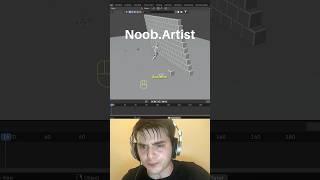 Noob vs Pro artist: Rigid body collision #blendertutorial #blender #blendercommunity #blender3d #b3d