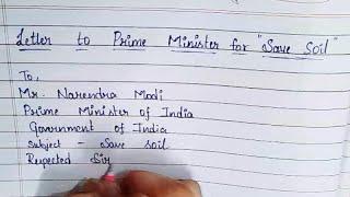 How to write a letter to Prime Minister for save soil || @ Honey Art Attack