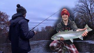 CENTERPINNING FOR STEELHEAD!!! (high water)