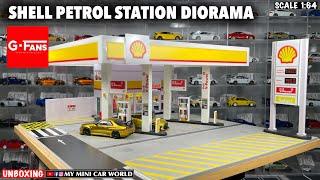 『MY MINI CAR WORLD』UNBOXING G-FANS 1/64 SHELL PETROL STATION DIORAMA