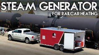 Mobile Steam Generator Setup for Heating Railcars