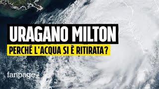 Prima dell’uragano Milton l’acqua dell’oceano aveva iniziato a ritirarsi: cosa indica questo segnale