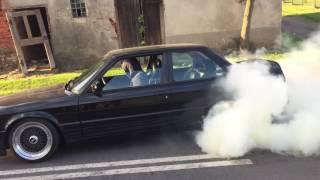 E30 M50B25 turbo burnout