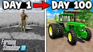 I Spent 100 Days Building a FARM on a Flat Map!! Here's What Happened!? Farming Simulator 22