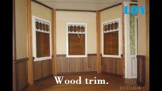 Dollhouse wall  wood trim  Downton Abbey Dining room in miniature