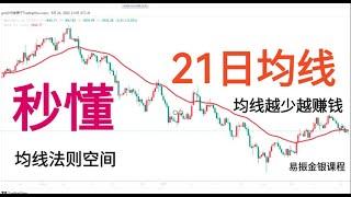 秒懂21日均线ma|移动平均线交易系统| 秒懂均线系统|均线使用方法|用ma均线系统赚钱|均线法则空间