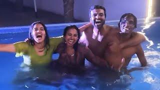 Bigg Boss 8 - Anshitha, Jeffry, Sathya, RJ Ananthi  New Year Celebration in Swimming Pool | TTF