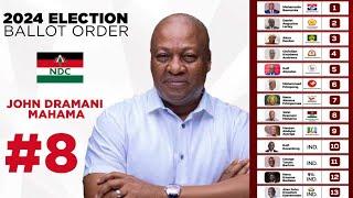 How Mahama's number 8 has put him ahead of the rest on the ballot paper