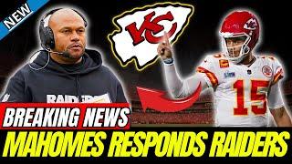 MAHOMES SENDS A TOUGH RESPONSE TO THE RAIDERS KANSAS CITY CHIEFS NEWS TODAY! NFL NEWS TODAY