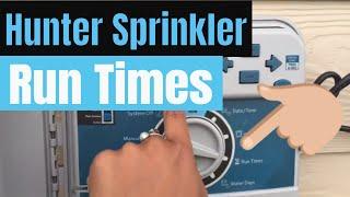 hunter sprinkler pro c run times/ change run time on hunter sprinkler system