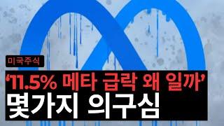 메타 11% 급락에 대한 몇가지 의구심 (메타)