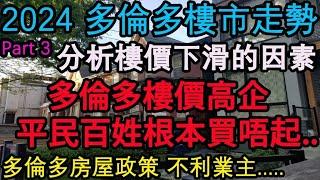 2024 多倫多 [樓市走勢] Part 3 分析樓價下滑的因素 多倫多樓價高企平民百姓根本買唔起 多倫多房屋政策 不利業主