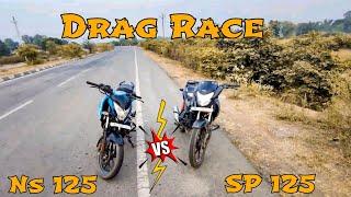 Drag Race Between Pulsar NS125 vs Honda SP 125 #dragrace #race