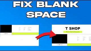 How Fix The White Blank Space Theme On WIX (2024)