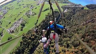 Man hangs on after glider pilot forgets to strap him in