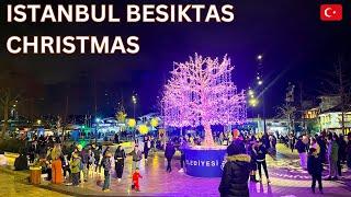 Istanbul Besiktas District Christmas Walking Tour 2024 | Turkey Eminonu ferry Parivish World