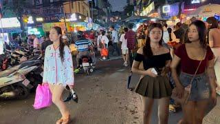 Phnom Penh Street 136 - Walking Tour 4k  - Cambodia Tourism 2024