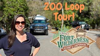 Disney’s Fort Wilderness | Touring The Best Loops During the Holidays! | 100 and 200 Loops