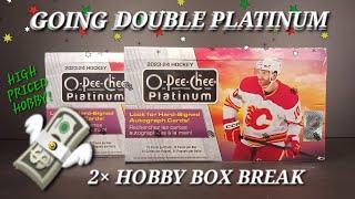 GOING DOUBLE PLATINUM! 2023-24 O-PEE-CHEE PLATINUM HOCKEY 2x HOBBY BOX BREAK  HUNTING HIGH END HITS