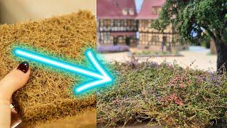 Model making: Make ingenious shrub mats from coconut mats!