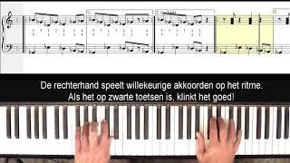 play with black keys- Legato and staccato