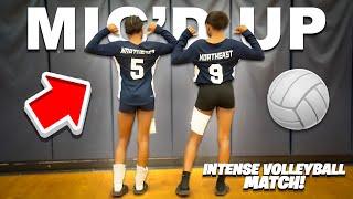 Double Trouble Twins Mic’d up | *INTENSE VOLLEYBALL MATCH*