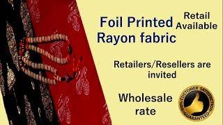 New Latest Printed Foil Rayon Fabric | Fabric Bazaar