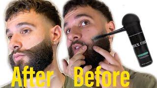 How to fix: Patchy or Thinning Hair/Beard by Applying Thick Fibers - Hair Fibers - MY SECRET!