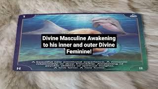 Divine Masculine Tarot Reading- Card of the Day! DM Awakening to his Inner and Outer DF! #twinflame