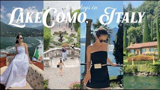 LAKE COMO TRAVEL VLOG  | Italian wedding, romantic boat tour, & exploring Bellagio & Varenna