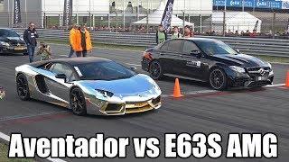 Mercedes-AMG E63S Sedan vs Ferrari F12 vs Lamborghini Aventador